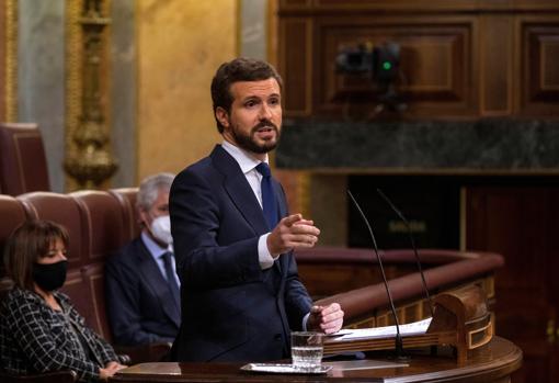 Imagen de Pablo Casado tomada en el Congreso de los Diputados