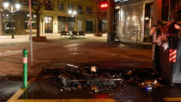 Seis detenidos durante una protesta contra el toque de queda en Bilbao