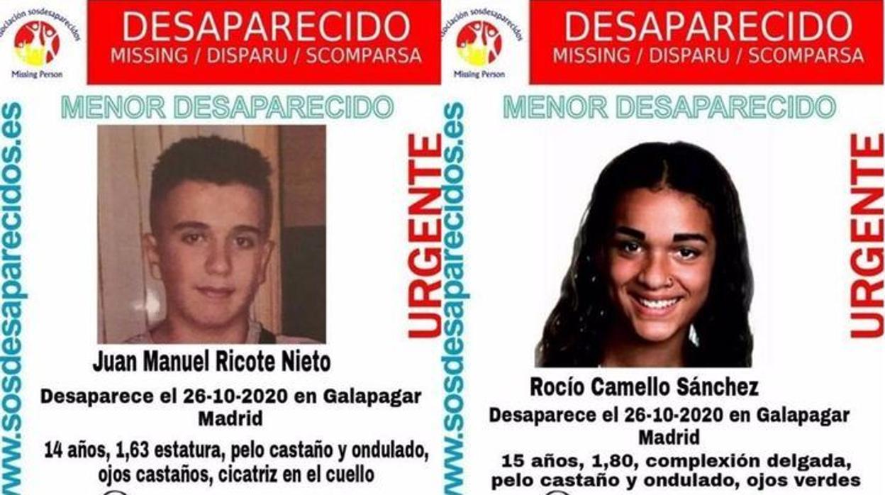 Los dos menores desaparecidos en Galapagar