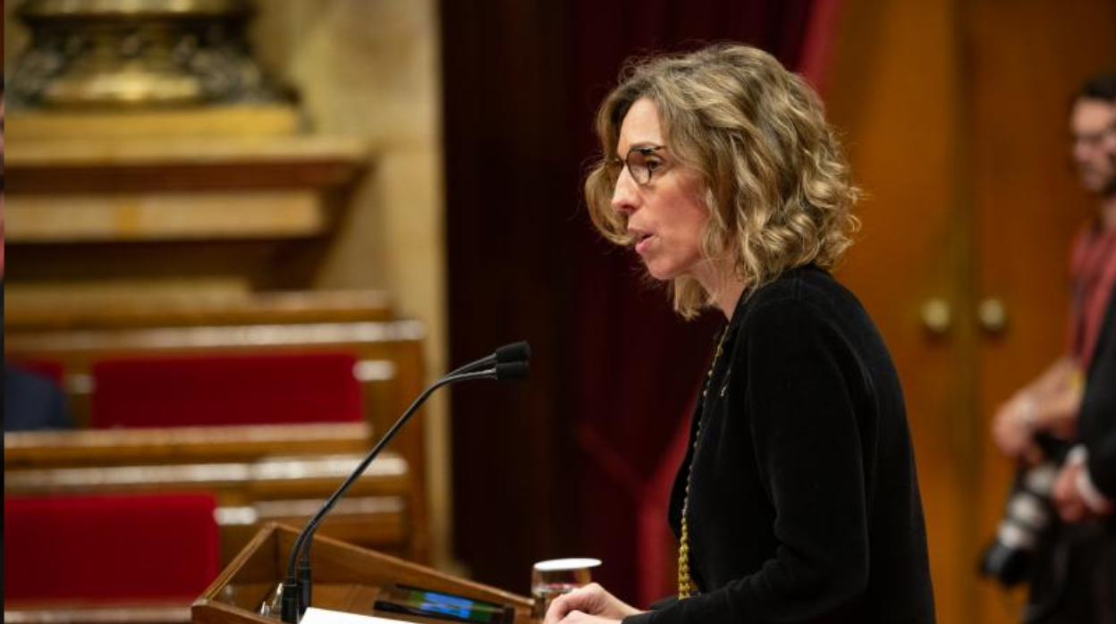 Àngels Chacón, en el Parlamento de Cataluña, el pasado 11 de diciembre