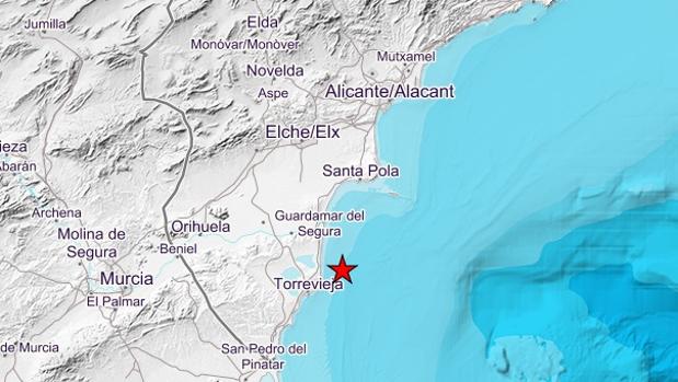 Dos terremotos sacuden la costa de Torrevieja en pocas horas