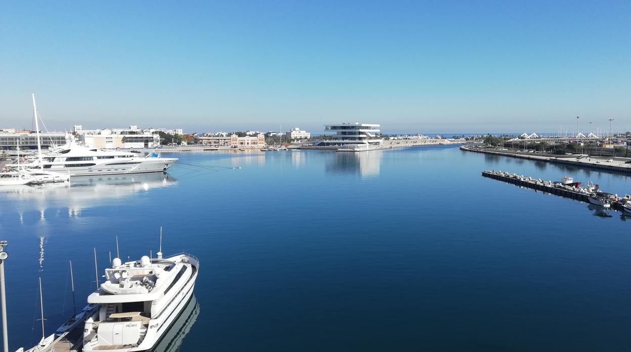 Imagen tomada este lunes en la Marina de Valencia