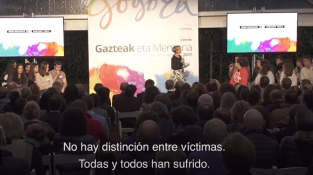 Imagen del vídeo que el Gobierno vasco ha difundido con motivo del Día de la Memoria 2020