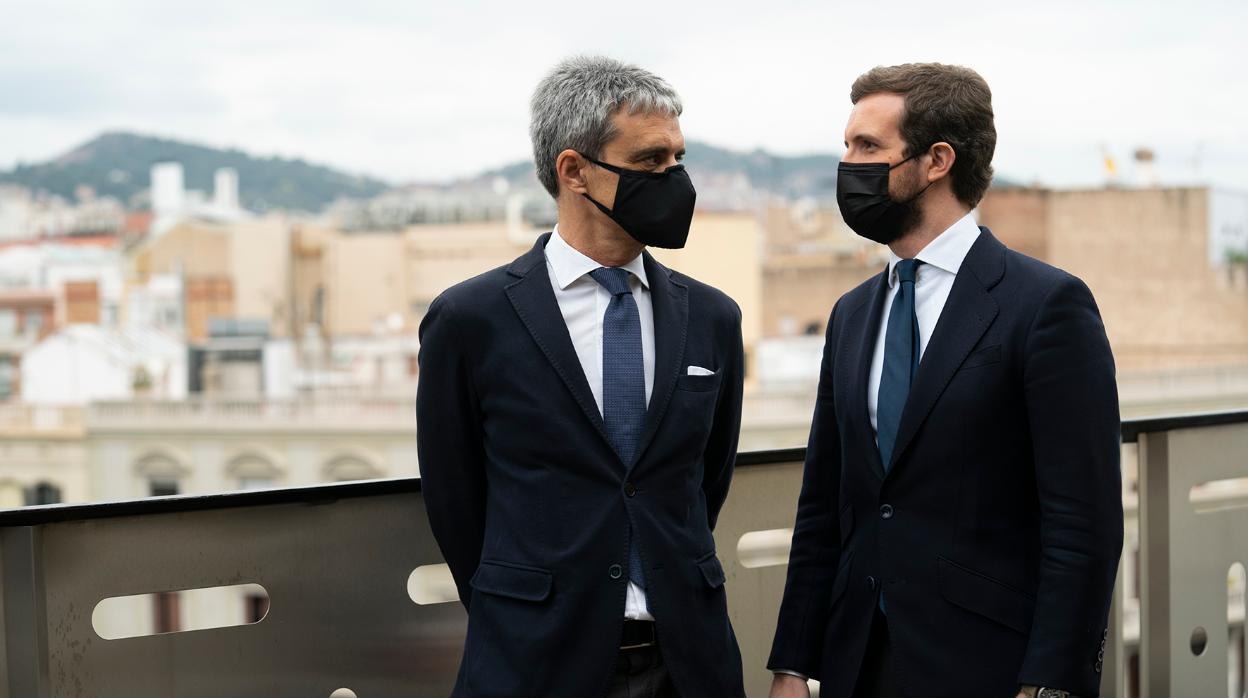 Pablo Casado, con Jaime Malet, presidente de la Cámara de Comercio de Estados Unidos en España