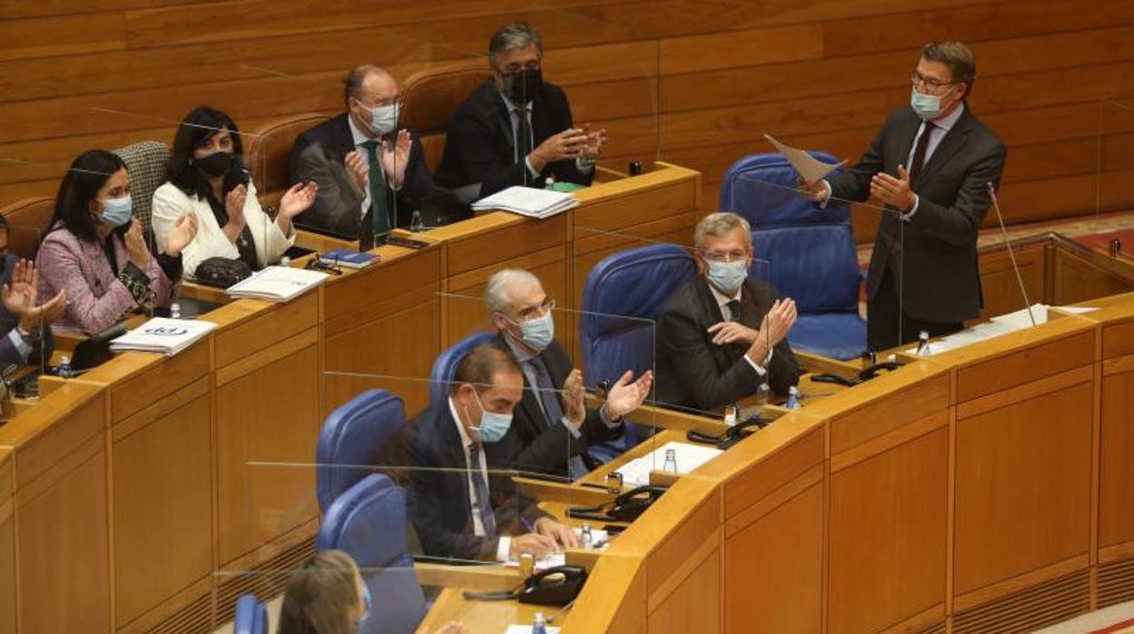 Una imagen que dejará de verse en el Parlamento gallego hasta nuevo aviso