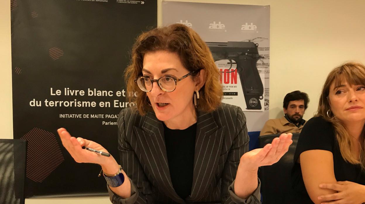 La eurodiputada Maite Pagazaurtundúa, en una imagen de archivo, en un acto sobre terrorismo