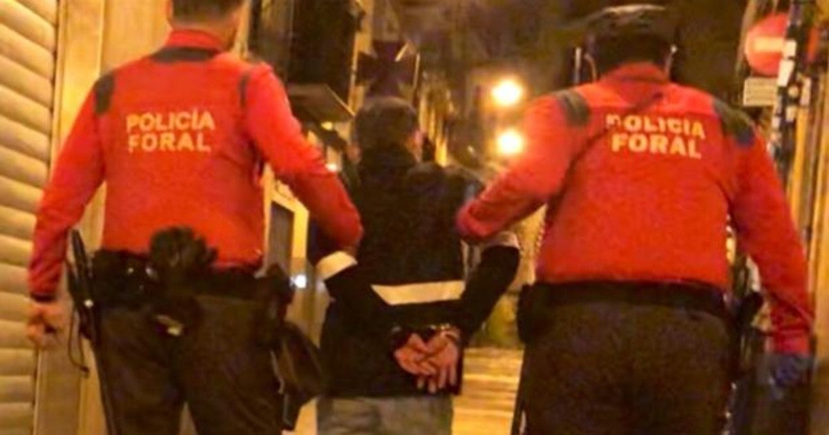 Imagen de una de las detenciones realizadas por Policía Foral.