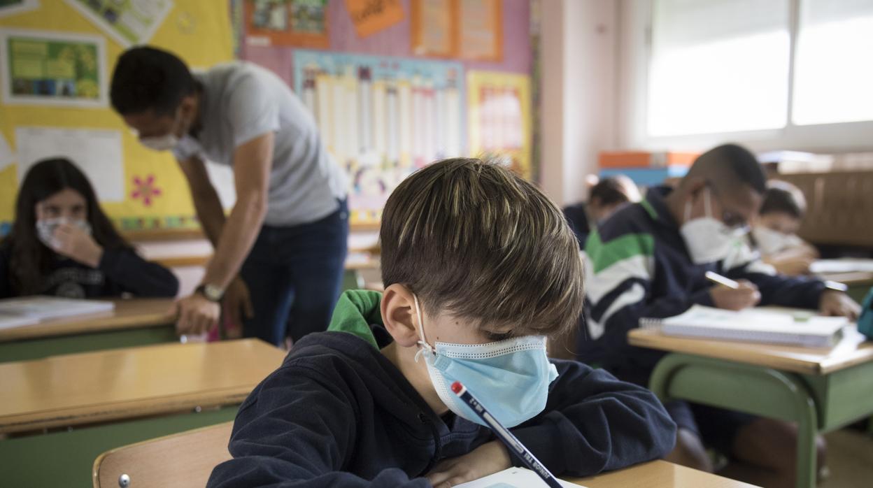 Clase en un centro educativo madrileño