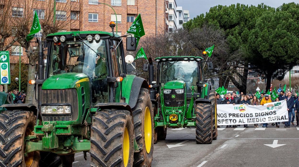 Tractorada el pasado mes de enero en Burgos