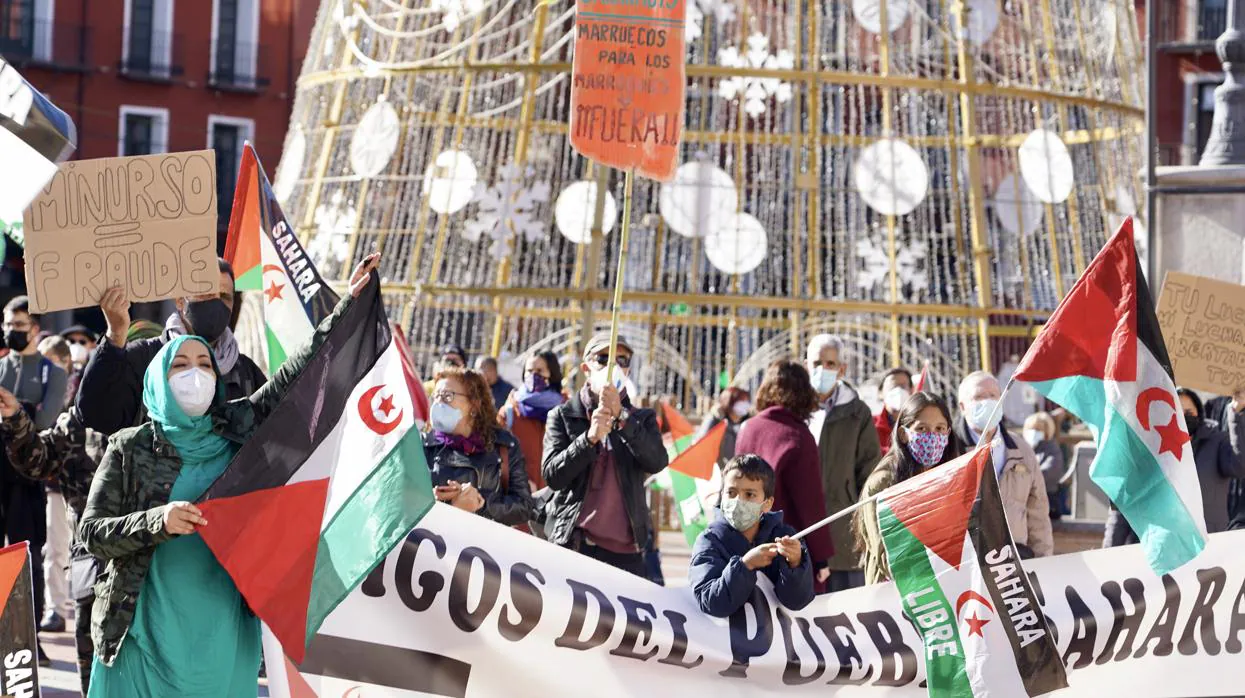 Concentración celebrada en Valladolid en solidaridad con el pueblo saharaui