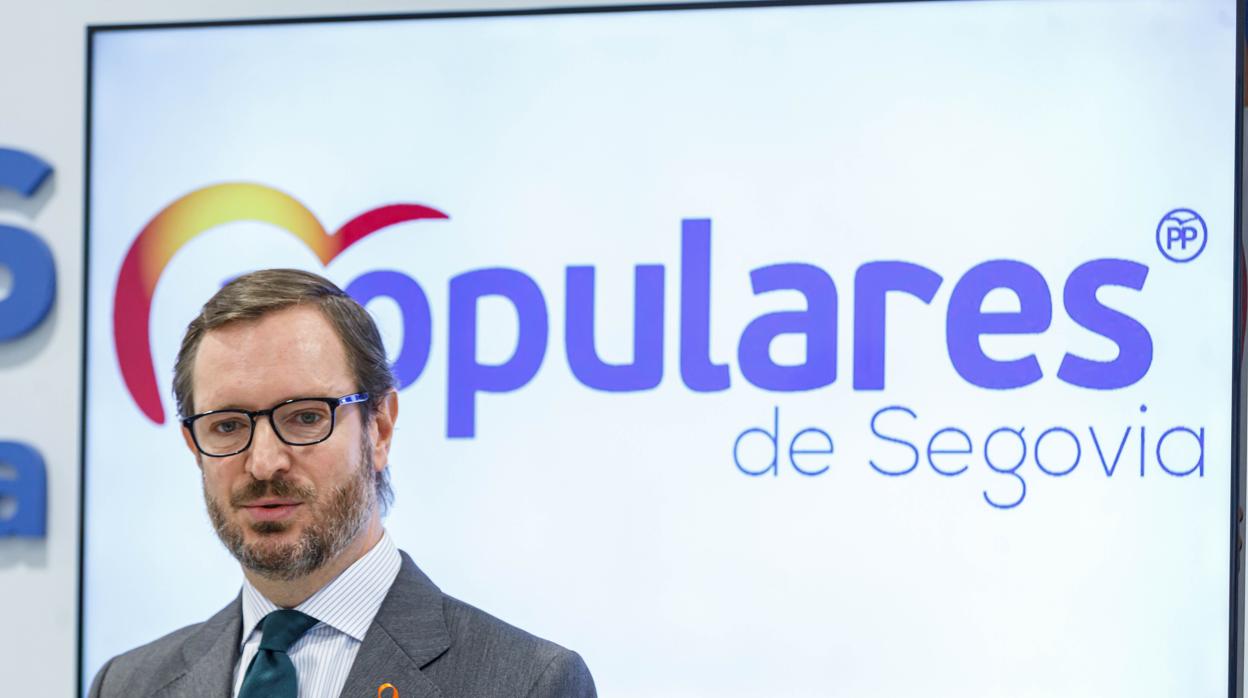 El senador Javier Maroto, durante la rueda de prensa ofrecida este lunes