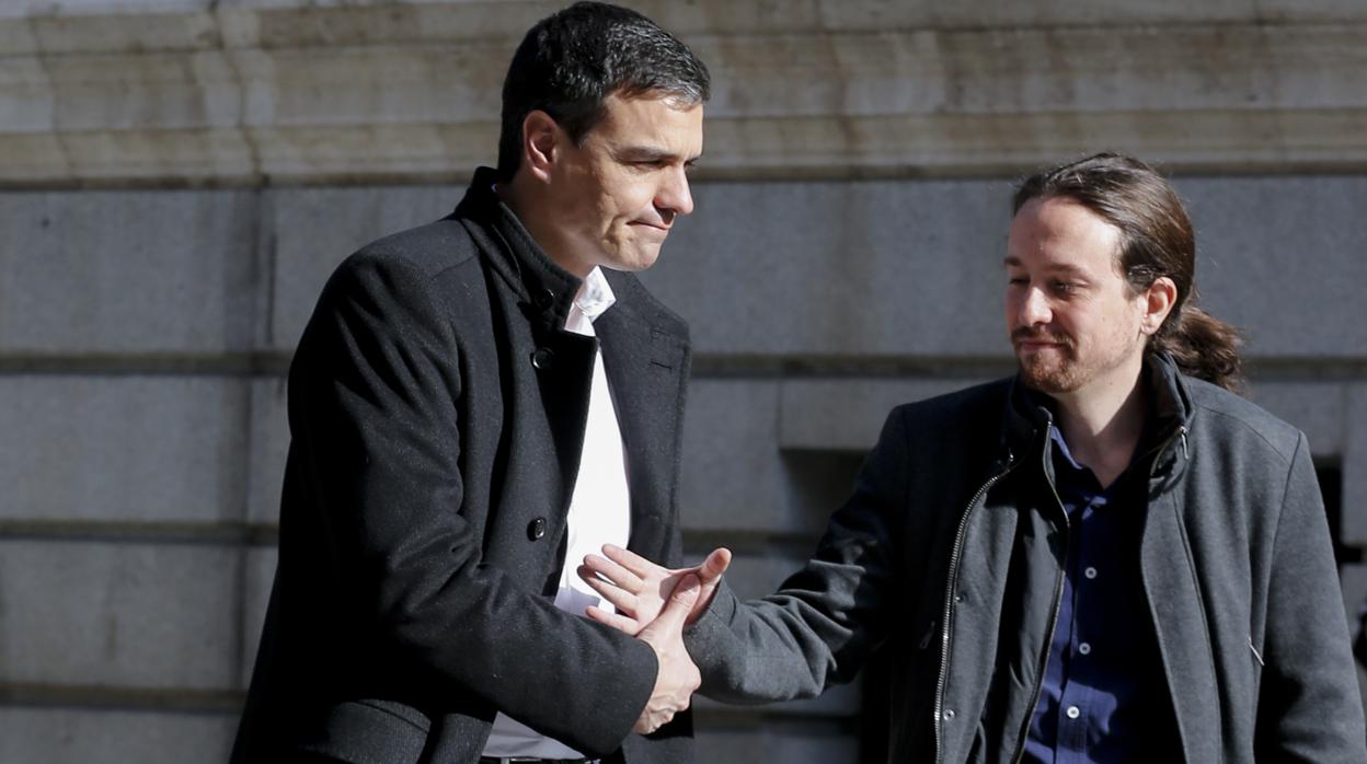 Pedro Sánchez y Pablo Iglesias en una imagen de archivo, en 2016
