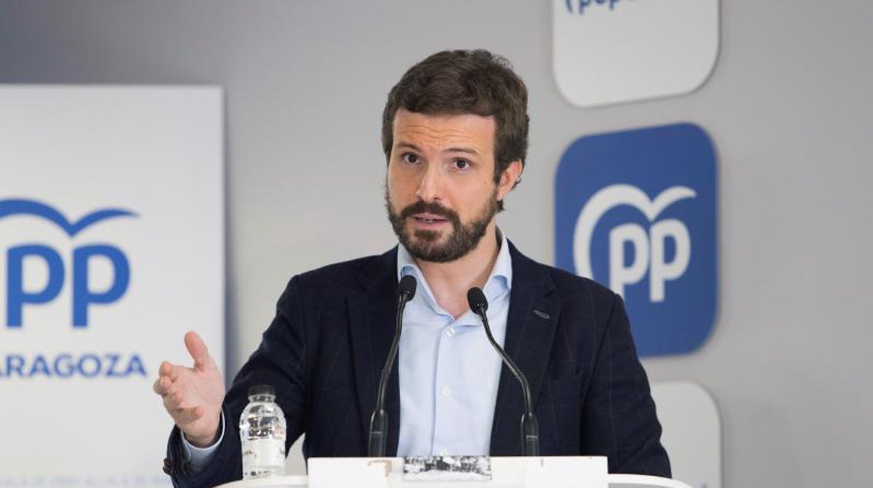 El presidente del Partido Popular, Pablo Casado