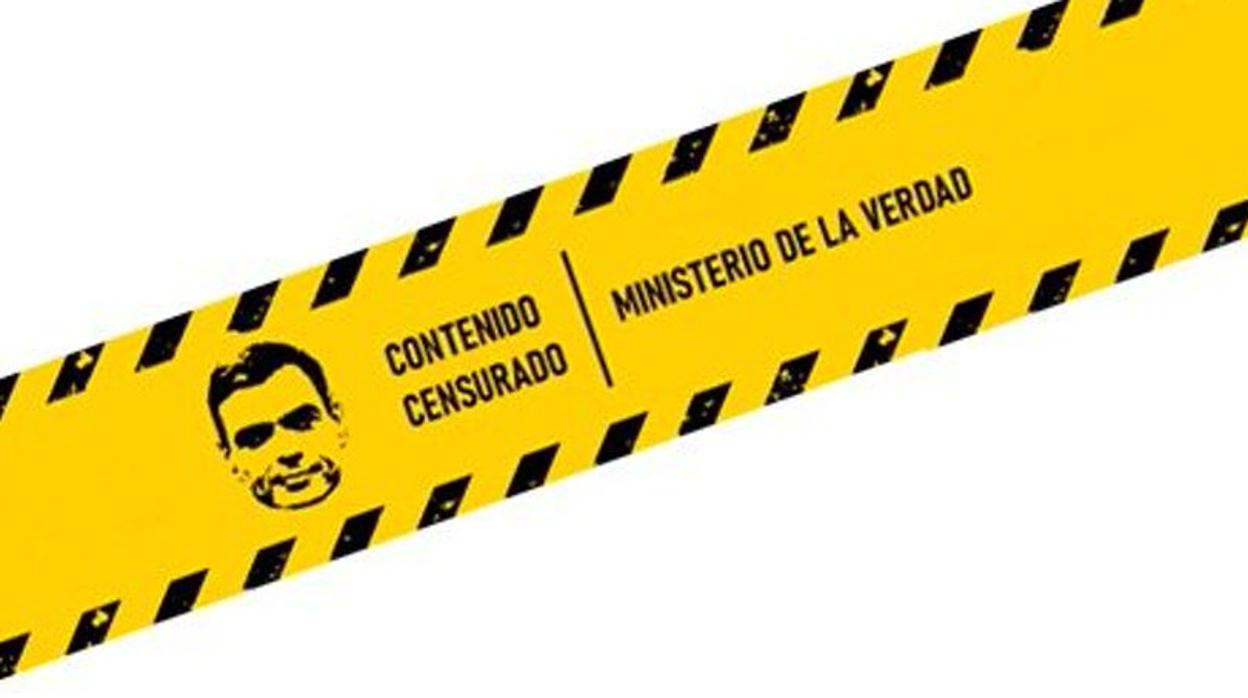 Imagen producida por el Partido Popular para denunciar el «ministerio de la verdad» del Gobierno