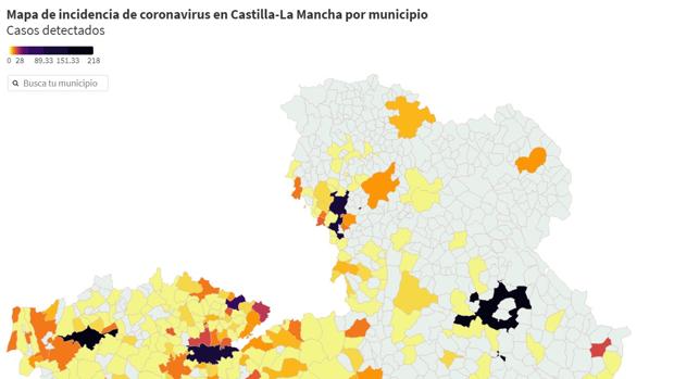 La lista de los municipios de Castilla-La Mancha más afectados por el coronavirus