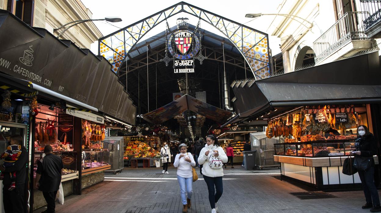 El mercado de la Boquería de Barcelona