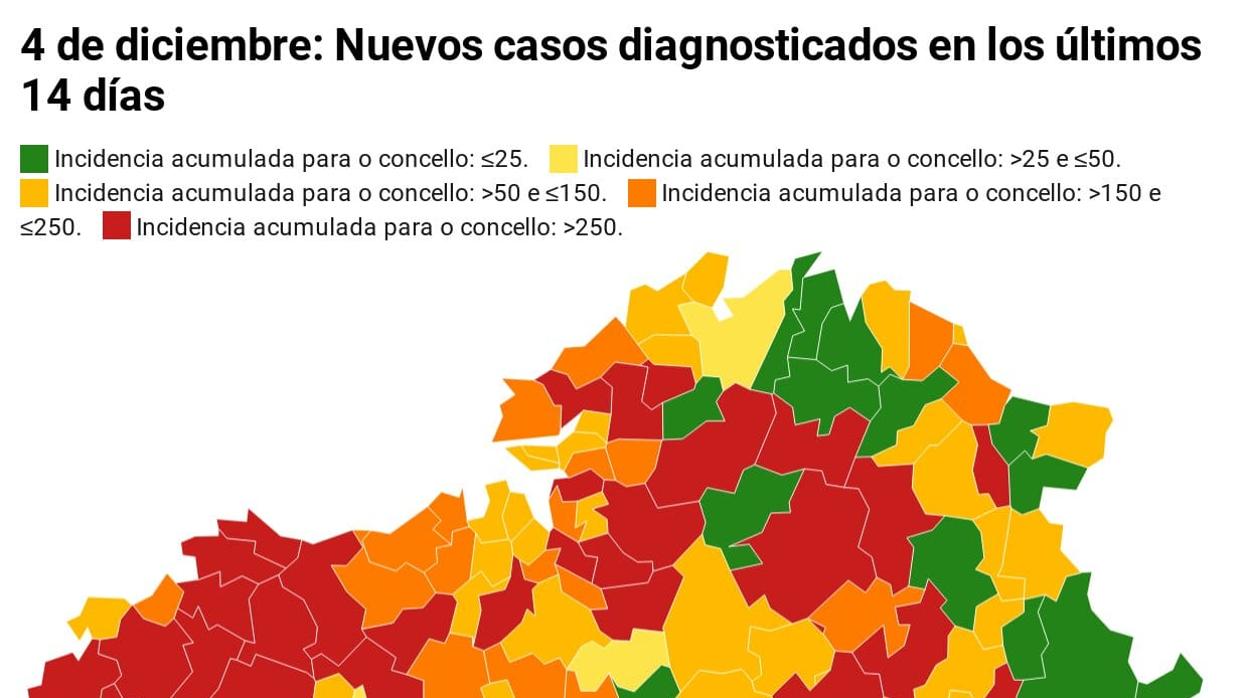 Coronavirus Galicia: descubre en el mapa los concellos libres de covid en las últimas dos semanas