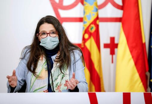 Imagen de la vicepresidenta de la Generalitat, Mónica Oltra, tomada este vierrnes