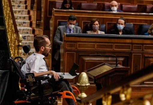 El portavoz de Unidas Podemos en el Congreso interviene en el pleno