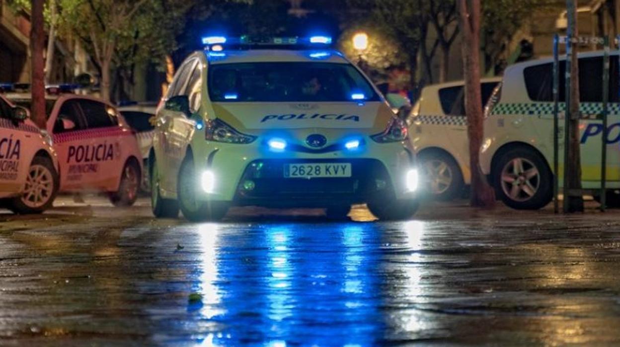 Patrulla de la Policía Municipal, que ha establecido un dispositivo por la campaña de Navidad