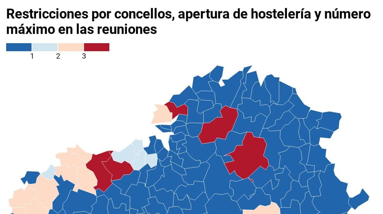 Mapa de restricciones en Galicia