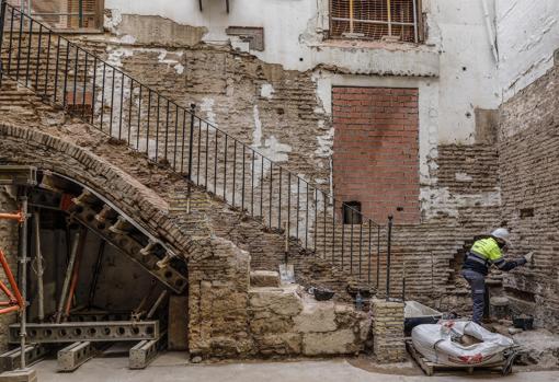 Imagen de las obras de rehabilitación del futuro Centro de Arte Hortensia Herrero de Valencia