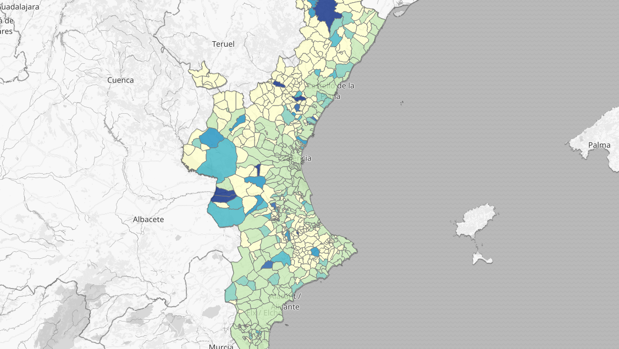 Medidas Navidad en Valencia: mapa y listado por municipios de los nuevos contagios de coronavirus