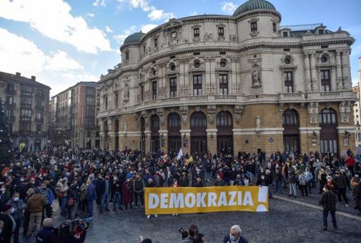 Concentración en Bilbao, esta mañana