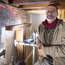 Miguel Ángel Bonache, director técnico de la restauración de las pinturas medievales del siglo XV del coro de la ermita de Santa María la Antigua