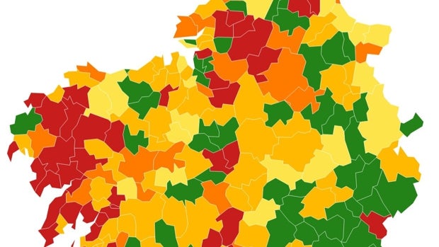 Coronavirus Galicia: averigua los casos y la incidencia en tu concello a dos días de la Nochebuena y ya en Navidad