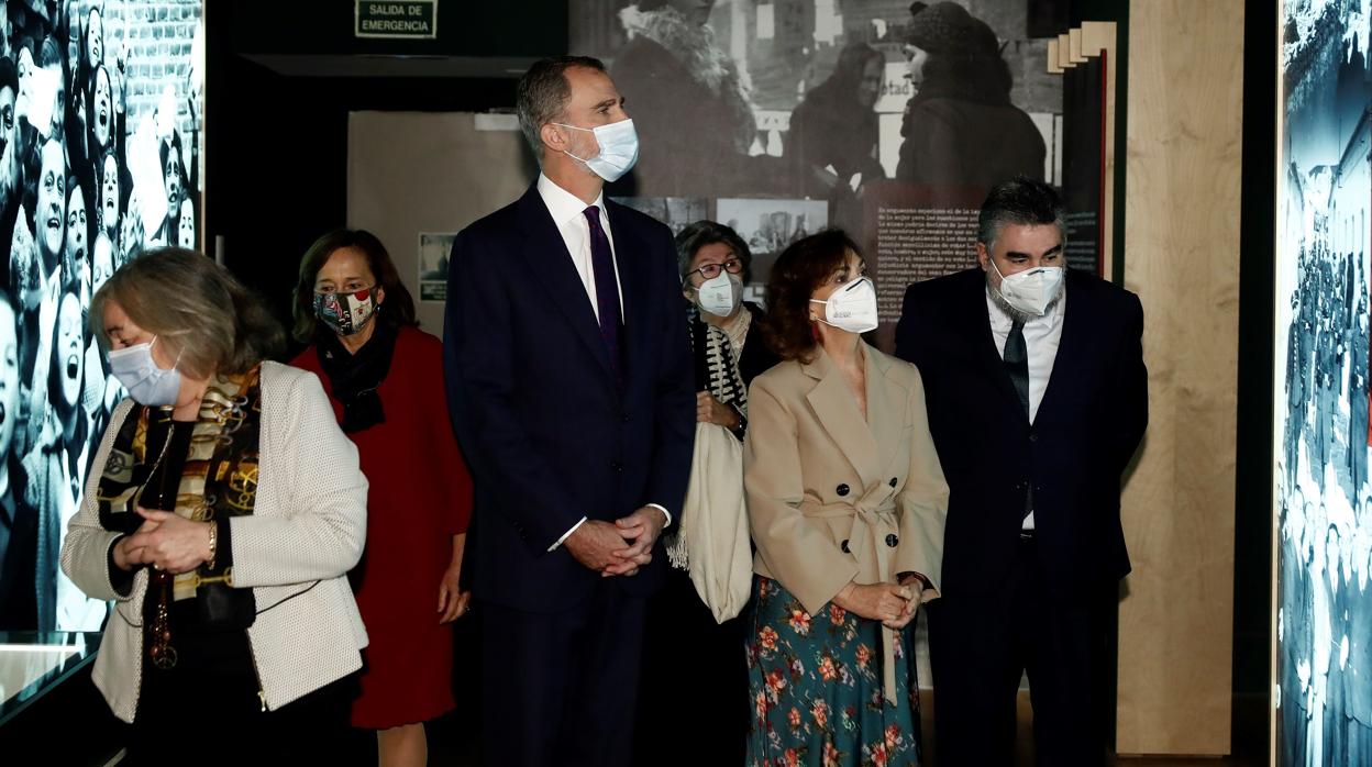 Don Felipe la semana pasada, en la inauguración de una muestra en homenaje a Manuel Azaña, presidente de la II República