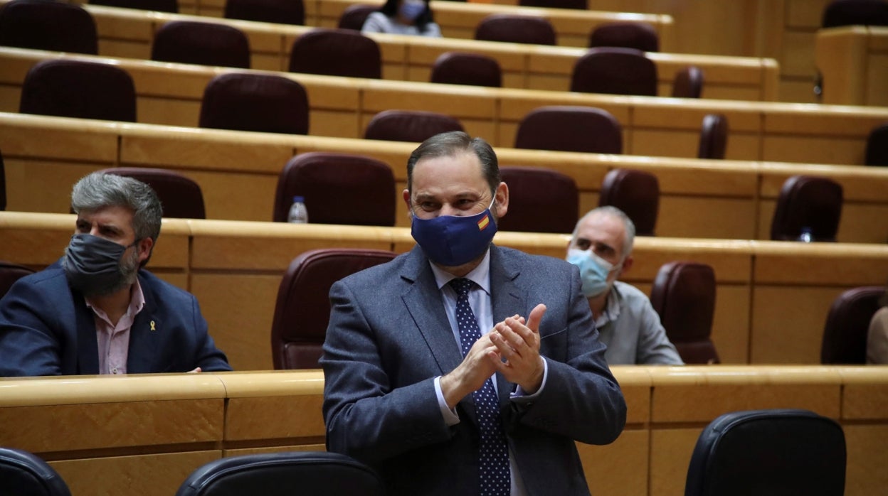 José Luis Ábalos, la semana pasada en el Senado