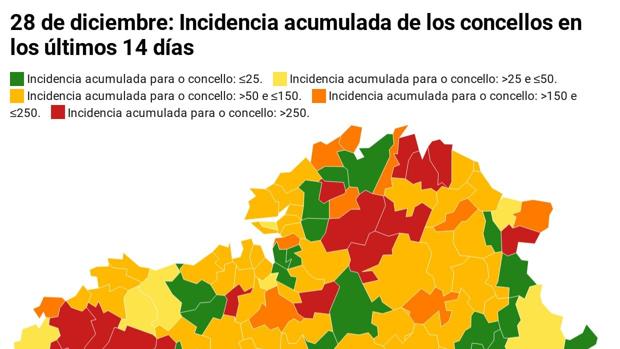 Restricciones Navidad Galicia: identifica la incidencia de tu concello antes de la nueva reunión del comité clínico