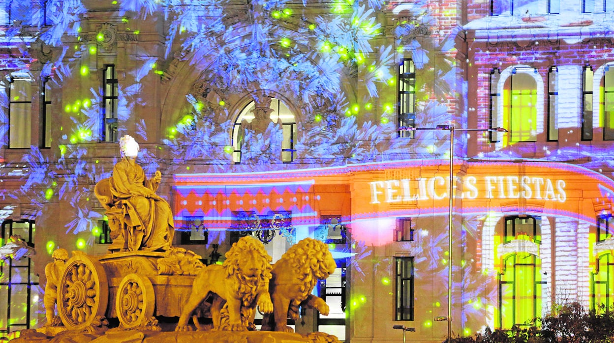 «Videomapping» de la fachada del Palacio de Cibeles