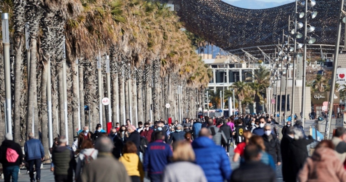 Paseo marítimo de Barcelona el pasado 26 de diciembre