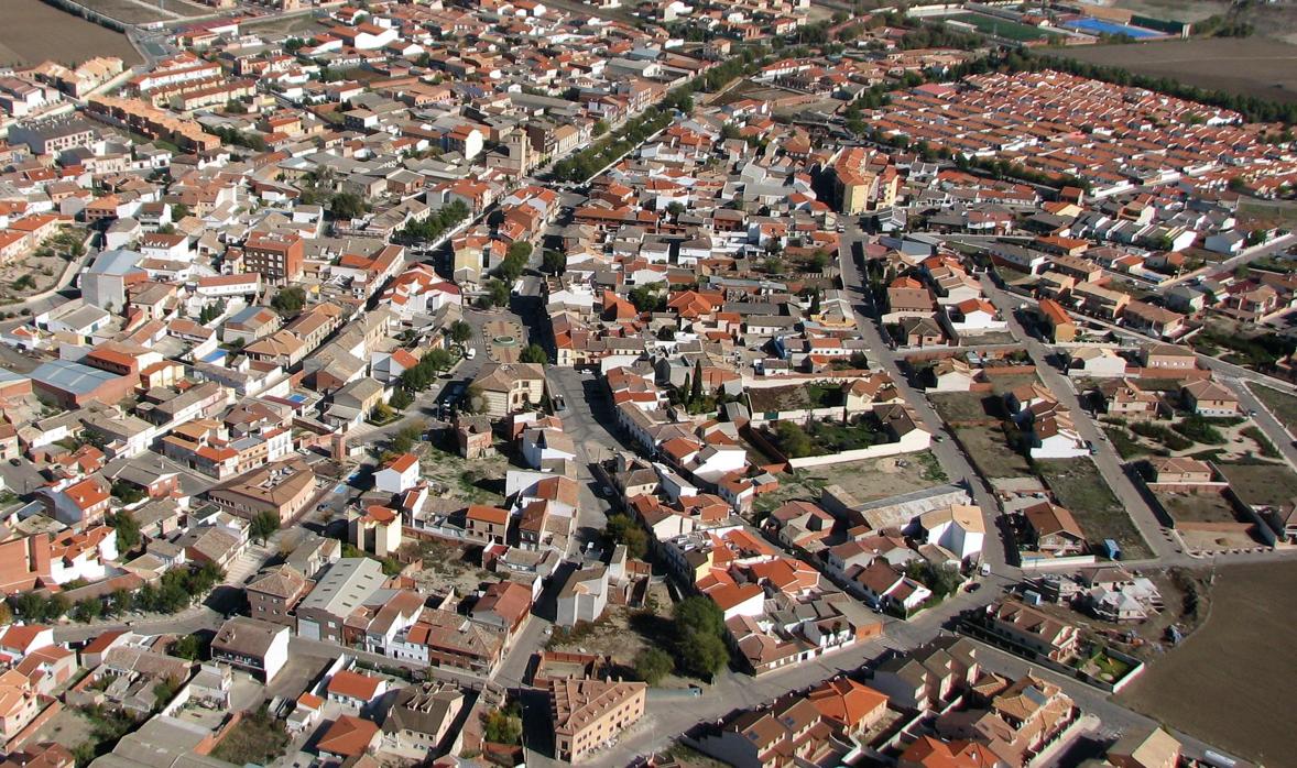 Vista aérea de Villaluenga de la Sagra, en la provincia de Toledo