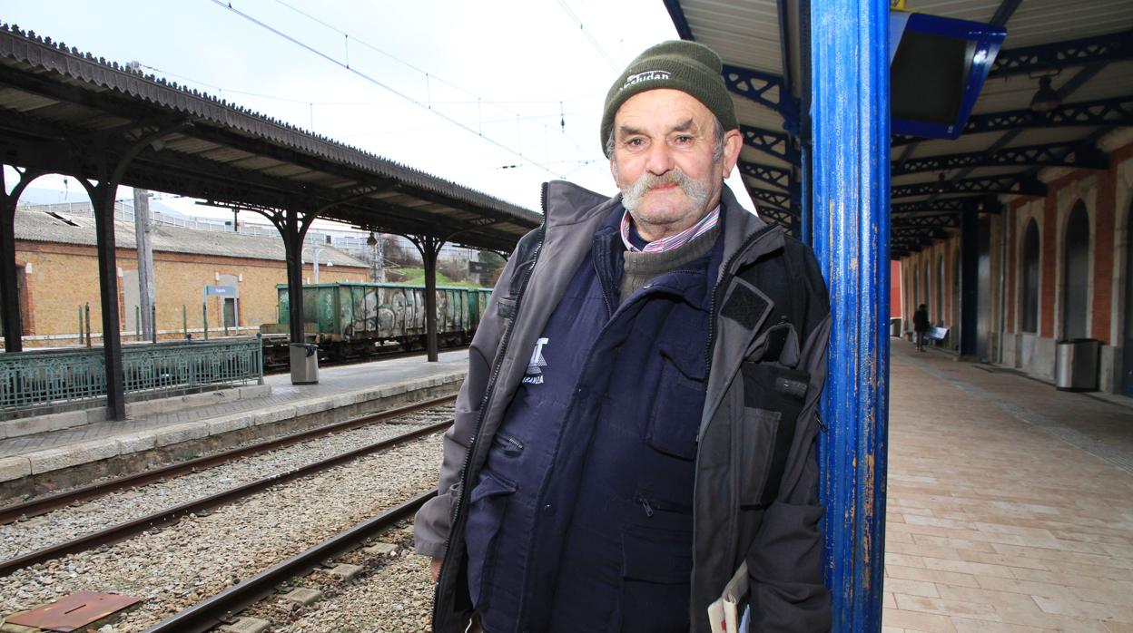 Pedro Sanz, en la estación de Segovia