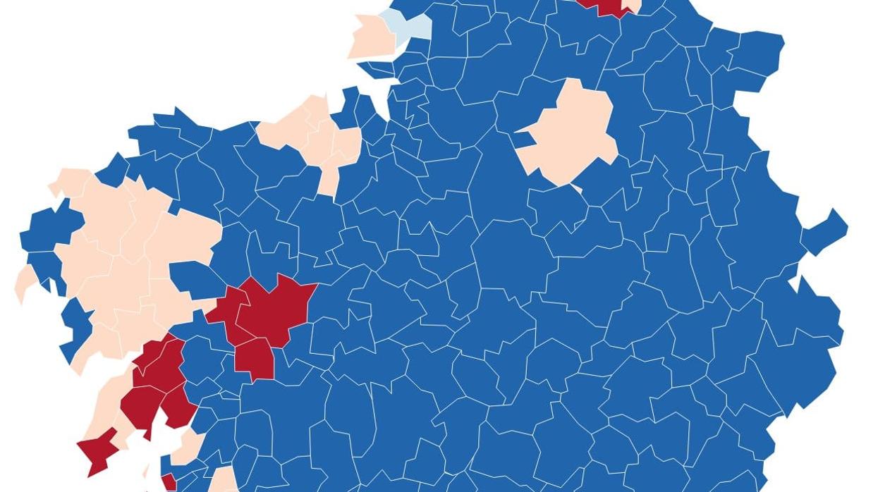 Mapa de restricciones en Galicia