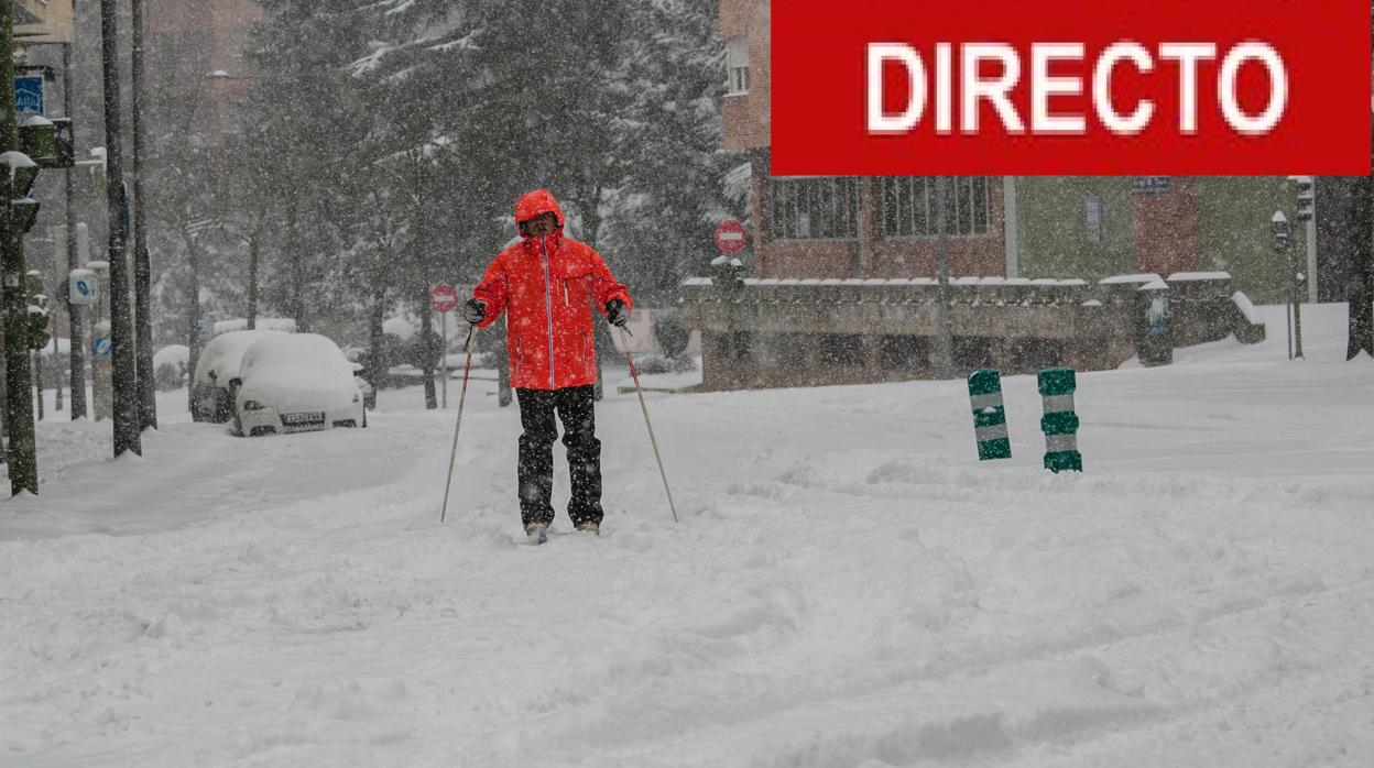 Intensa nevada en la capital soriana