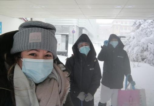 Encarni, Ana e Irene, enfermeras de hospitalización a domiclio del Gregorio Marañón