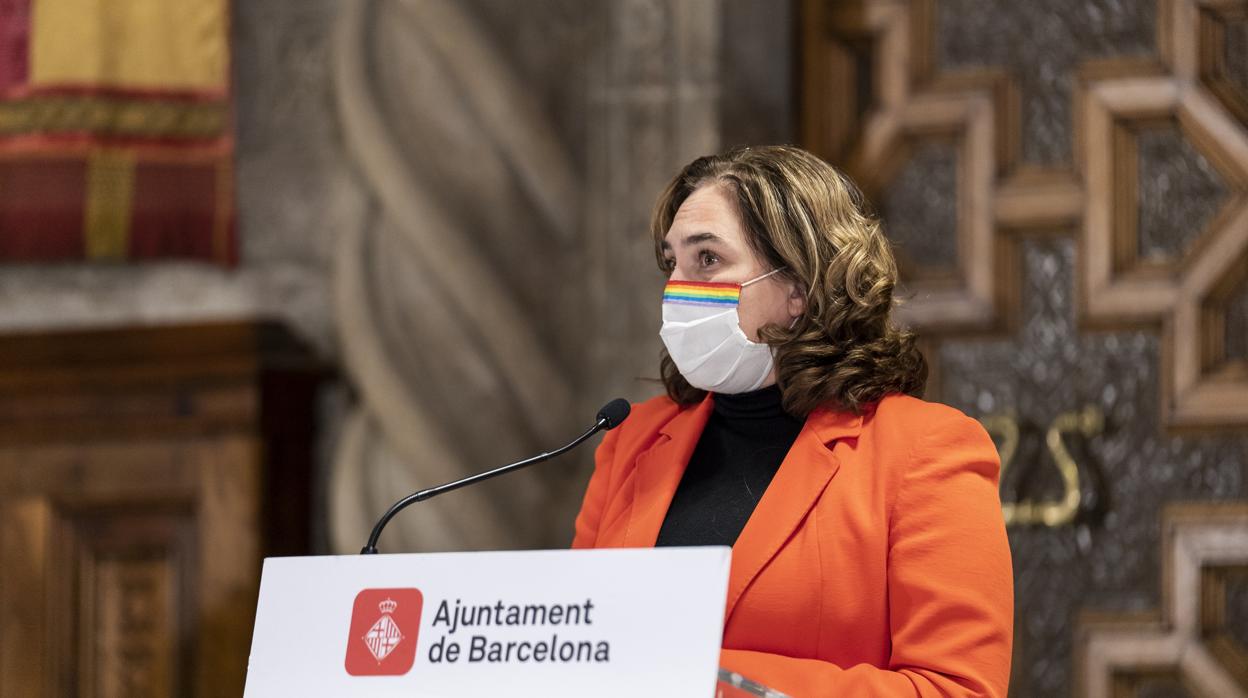 La Alcadesa de Barcelona, Ada Colau, en una anterior comparecencia de prensa