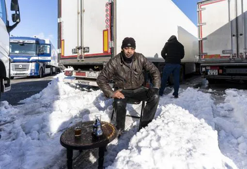 Jamal, camionero procedente de Agadir, en Mercamadrid