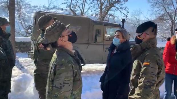 Tolón agradece su trabajo a la brigada del Ejército desplegada en el Casco Histórico