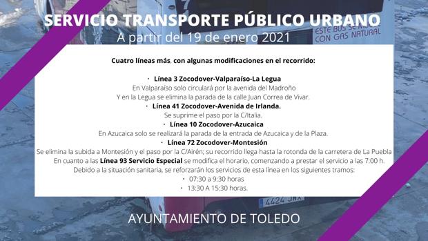 Este martes se ponen en marcha cuatro líneas más de autobús urbano