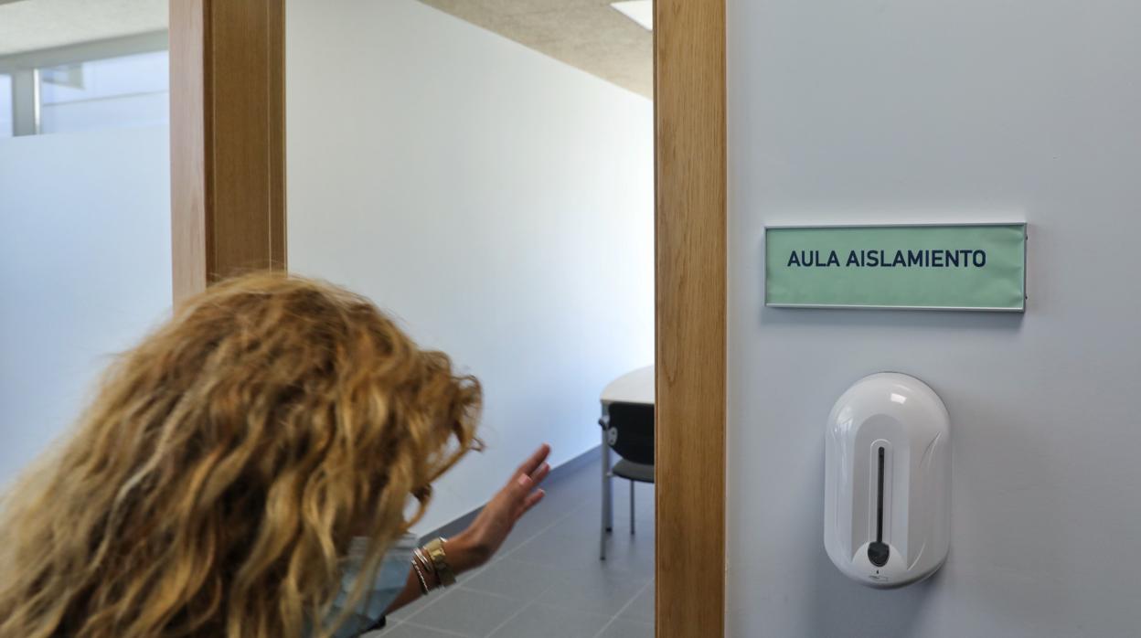 Aula de aislamiento en un colegio de Valladolid para cuando es detectado un positivo