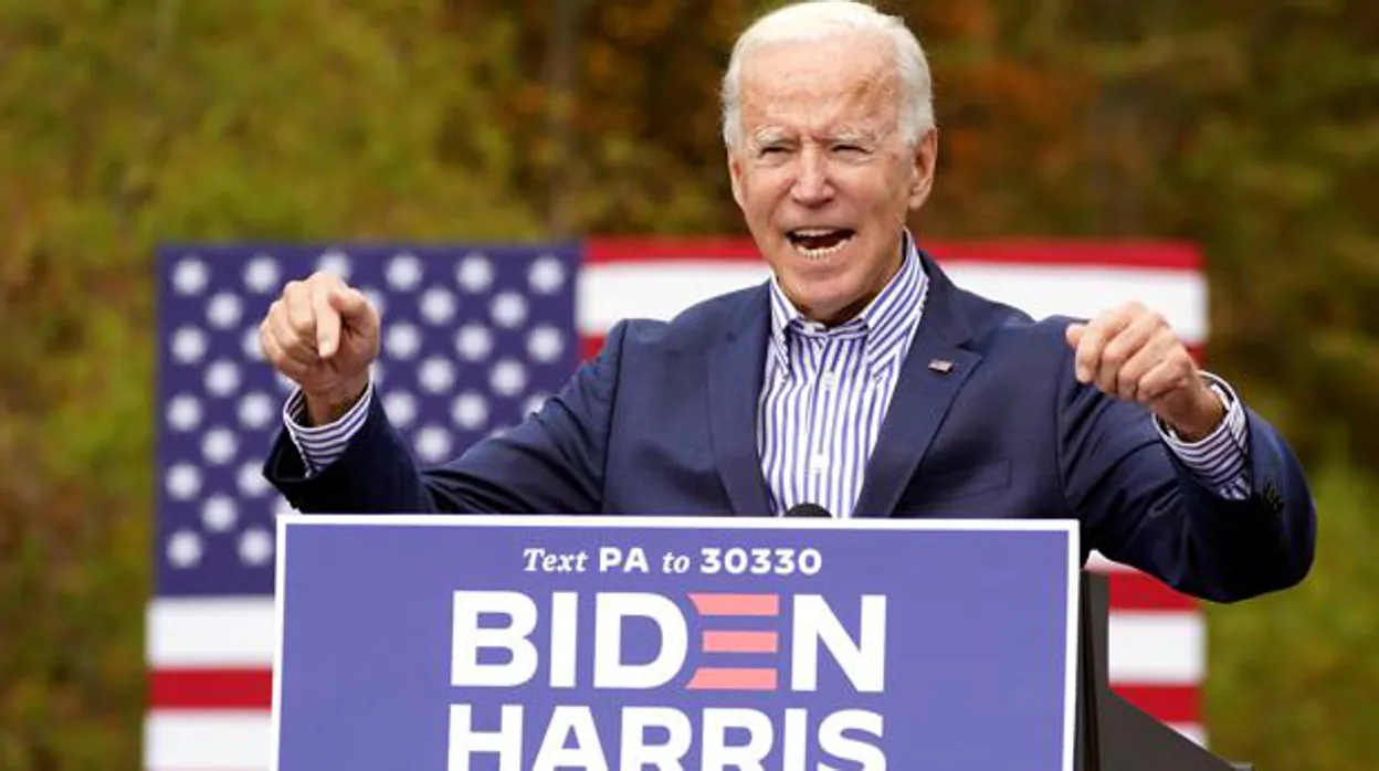 El presidente de EE.UU., Joe Biden, durante la campaña electoral