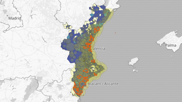 Coronavirus en Valencia: mapa y listado de los últimos rebrotes por municipios y origen