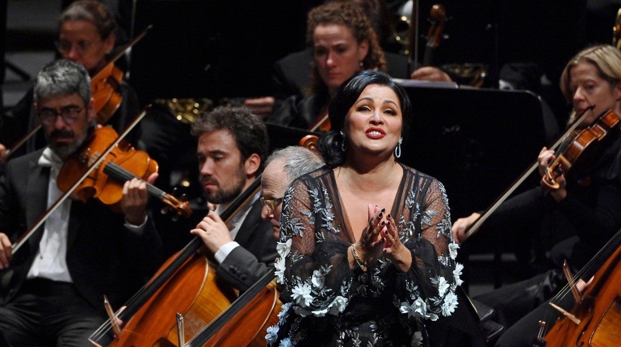 Anna Netrebko, durante su actuación en el Liceu