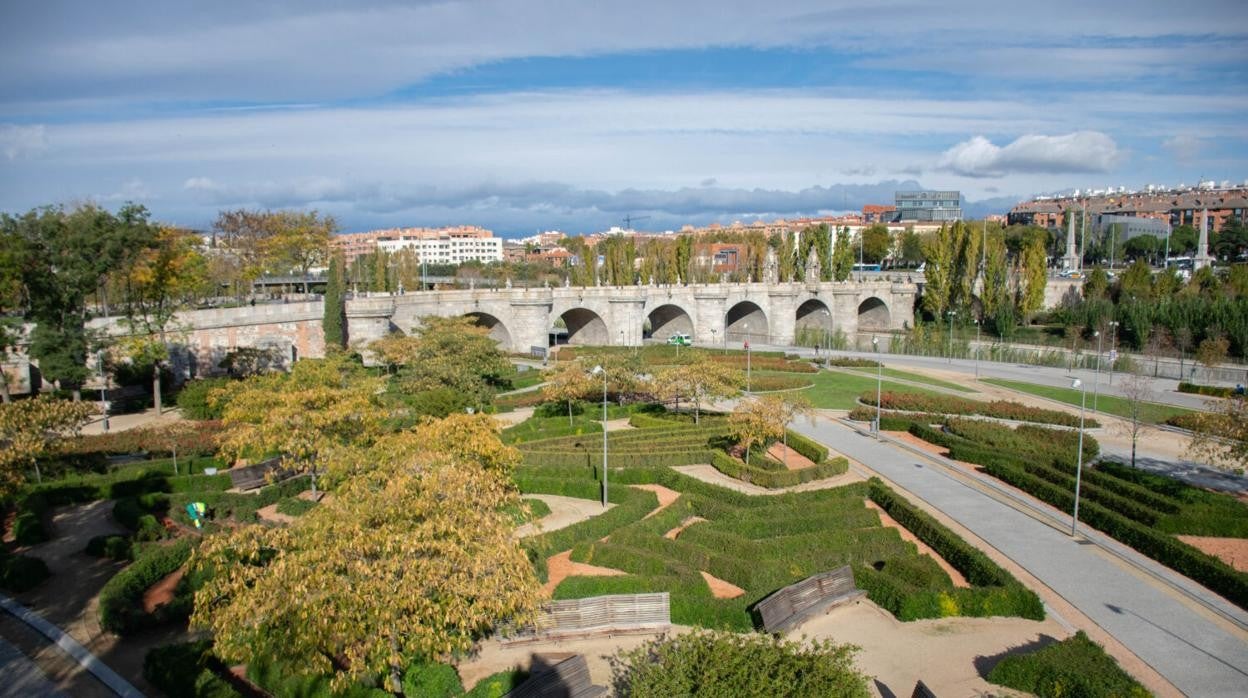 El parque de Madrid Río, que ha reabierto hoy tras el azote de Filomena