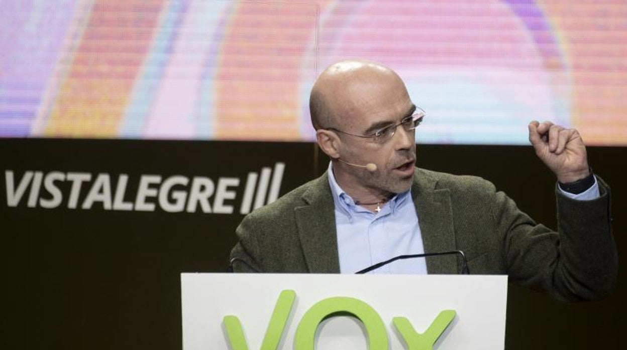 El eurodiputado y portavoz de Vox, Jorge Buxadé